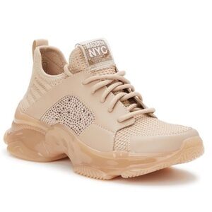 MADDEN NYC Nude Rhinestone Athletic Sneakers  Size 9